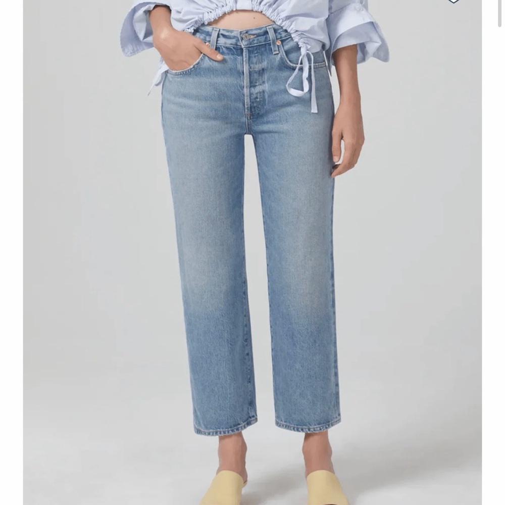 Citizens of Humanity Emery Crop 27” Daydream non stretch denim jeans